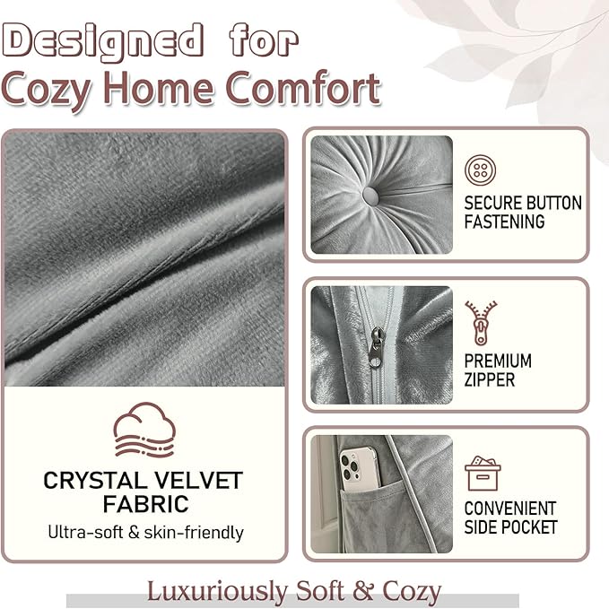 Headboard Pillow Queen, Triangle Wedge Pillow for Headboard, Ergonomic Backrest Cushion for Reading Sitting Working Removable Crystal Velvet Cover for Bed Dorm Sofa (Dark Gray, Queen)