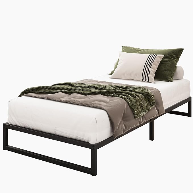 Lutown-Teen 9 Inch Twin Bed Frames Heavy Duty Metal Twin Platform Bed Frame No Box Spring Needed, Noise Free, Easy Assembly, Black