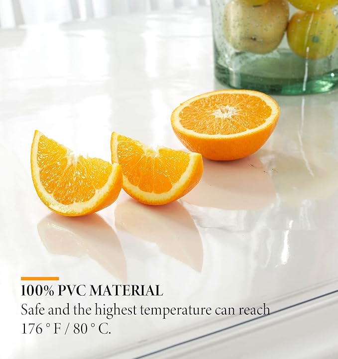 Deep Dream 1.5mm Thick 58 Inches Clear Round Table Protector, Round Table Cover, Tablecloth Protector, Table Protector for Dining Room Table & Office