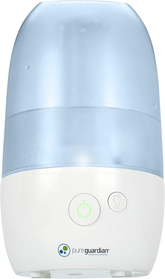 PureGuardian Ultrasonic Cool Mist Humidifier with Aromatherapy Tray, 70-Hour Run Time, 1-Gallon Tank Capacity, 320 Sq. Ft. Coverage for Small Rooms, Quiet Operation, H975AR