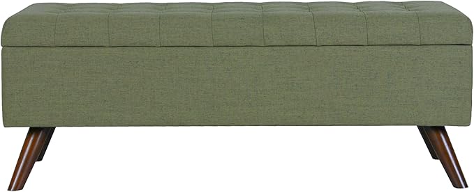 HomePop Modern Tufted Storage Bench - Moss Green