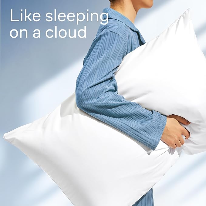 100% Cotton 4-Pack Pillow Protectors with Zipper Queen Size – 100% Resistant to Stains, Dust & Dirt – Washable Covers for Increased Pillow Lifespan