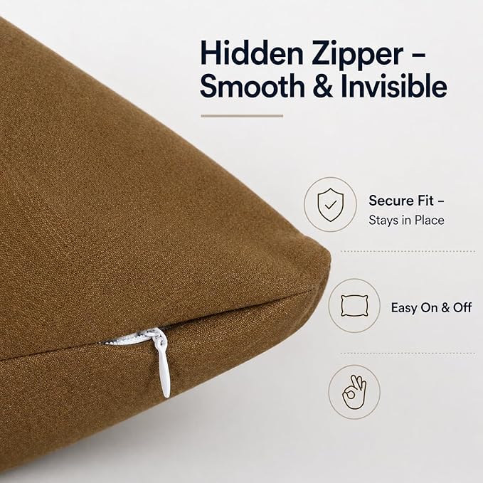 EVOLIVE Ultra Soft Body Pillow Cover 21"x54", Cozy Microfiber Pillowcase with Hidden Zipper, Breathable, Perfect for Pregnancy & Side Sleepers, Cover Only (21"x54" Body Pillow Cover, Coffee)