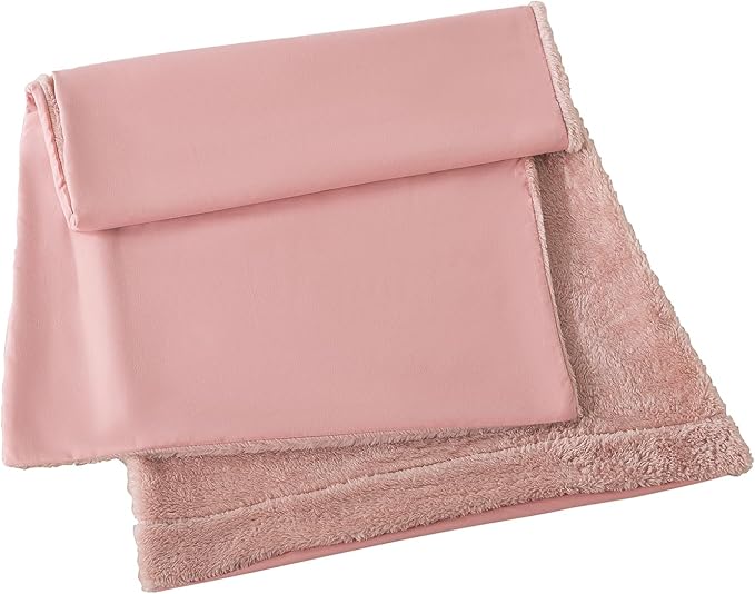 Whatsbedding Sherpa Body Pillow Cover, Ultra Soft Faux Fur Body Pillowcase, Luxury Shaggy Plush Long Pillowcase, Envelope Closure - Pink (20x54 inch)