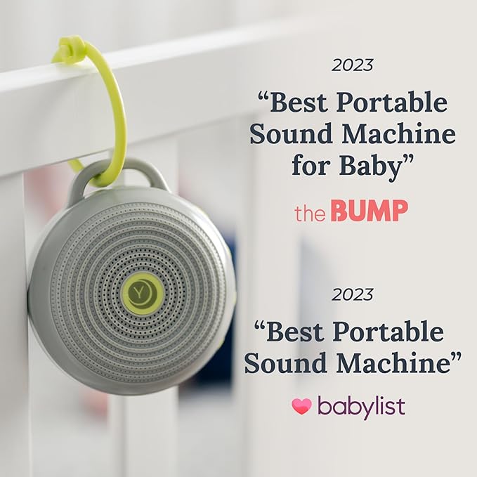 Yogasleep Hushh Portable White Noise Sound Machine for Baby - 2 Pack - 3 Natural Sounds with Volume Control, Compact Size, Noise Canceling for Sleep Aid, Office Privacy, & Meditation, Registry Gift