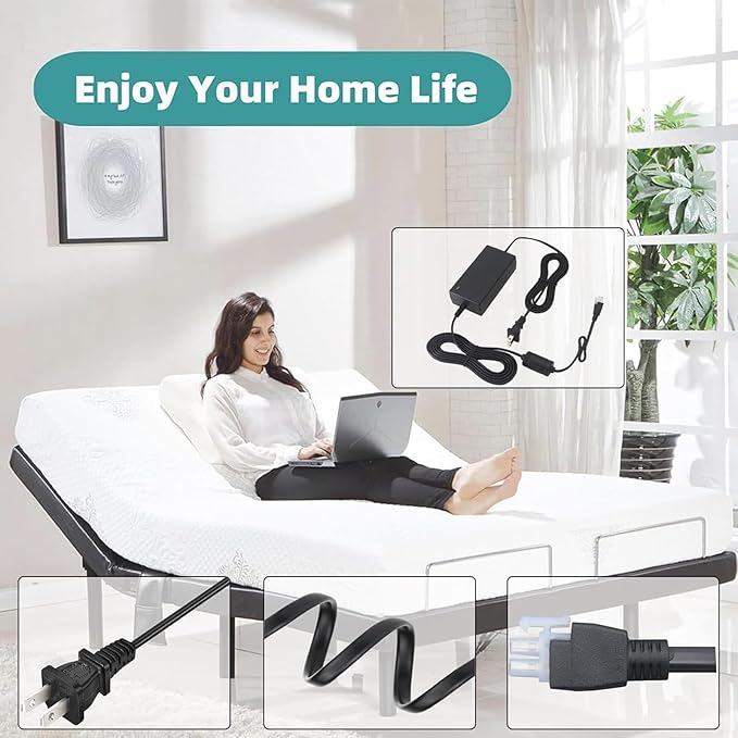 29V Power Adapter for Adjustable Bed Frame Molblly Upholstered Allewie King Rio DreamCloud Beautyrest Quest Nestl V-NB-AB-K, V-NB-AB-Q,V-NB-AB-F,V-NB-AB-Q 29V Power Supply Cable Base Charger