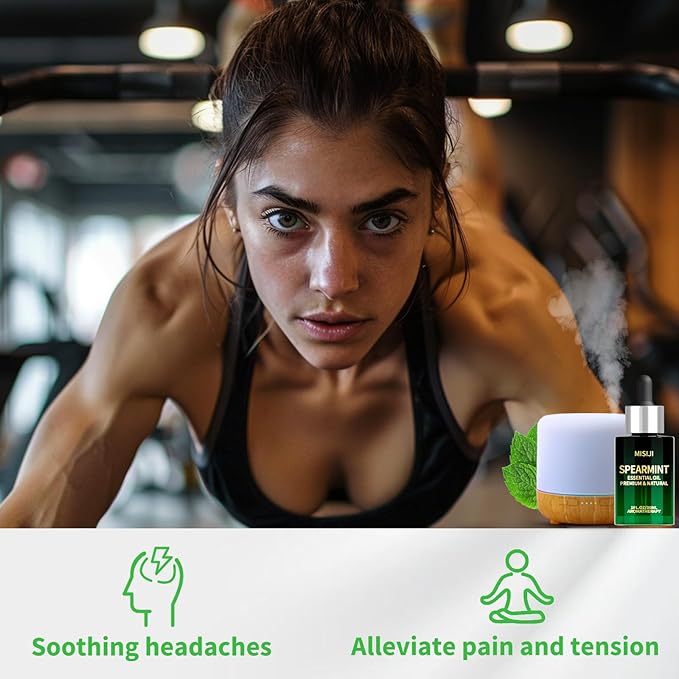 Essential Oils-Spearmint Essential Oils for Diffuser Humidifiers for Home,Diffuser Oils Scents for Laundry,Aromatherapy,Candle&Soap Making 1 FL.OZ