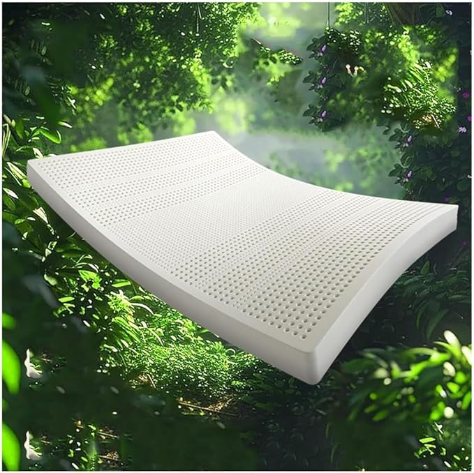Latex Mattress,Thailand Natural Latex Mattress Home Single Double Mats with Cover Twin Full Size,10cm,150x180cm(59x71in)