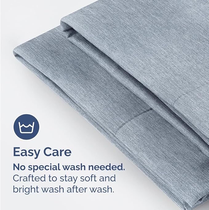 Standard Pillow Cases Set of 2 - Ultra-Soft Hotel Quality Pillowcase Covers - Comfy & Wrinkle Free - Stain and Fade Resistant - Machine Washable Pillow Protectors - 2 Piece Set - Heathered Blue