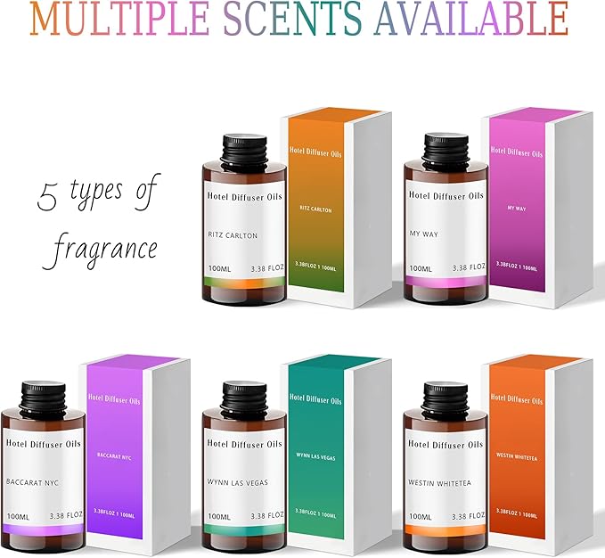 Diffuser Refill Oil Fragrance Oil Inspired by 5-Star Stay- Hotel Fragrance Diffuser Oil & Home Luxury Scents for Aromatherapy Diffuser