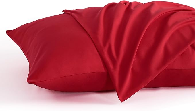 NTBAY King Pillow Cases Set of 2, 2 Pack Brushed Microfiber 20x40 Pillow Cases, Soft, Wrinkle, Fade, Stain Resistant Red Pillow Cases with Envelope Closure, 20x40 Inches, Red