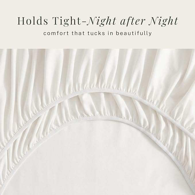 Hearth & Harbor Bed Sheets, Luxury Soft 6 Piece Bed Sheet Set Extra Deep Pocket Fitted Sheets Fits Mattress up to 21", Double Brushed Bedding Sheets & Pillowcases,