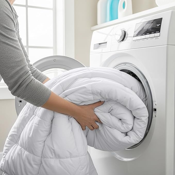 Utopia Bedding Comforters Twin XL Size, All Season Duvet Insert, Down Alternative Box Stitched Bed Comforter with Corner Tabs, Machine Washable (White)