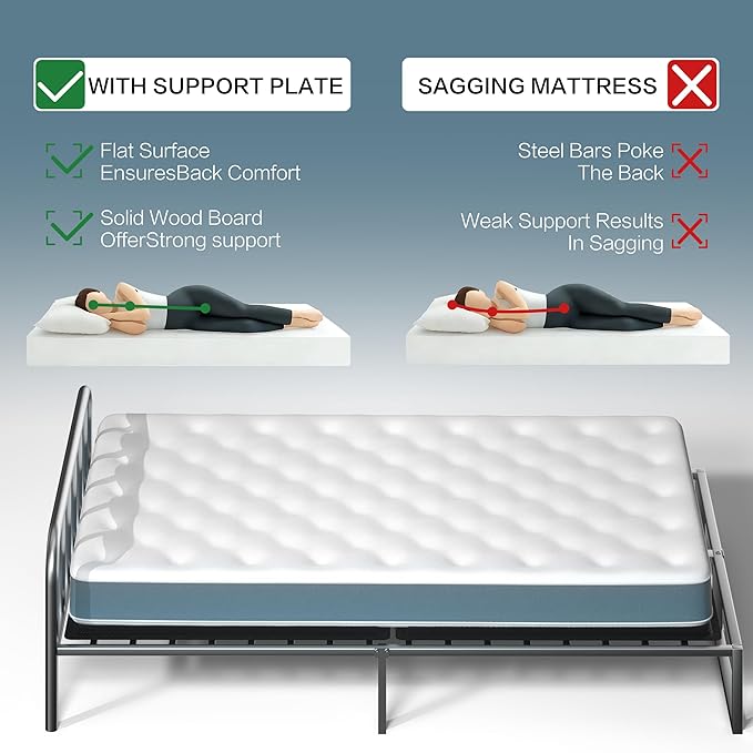 Bunkie Board 10MM, Folding Spring Box, Light and Thin, Breathable, Noise Minimizing, Moisture Resistant Bunkieboards,Bed Support Flat Noodles, Twin Size 38x75''