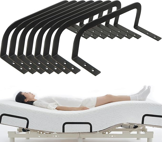 Mattress Retainer Bar Bracket Holder(H3.5) 8Pcs - Keeps Mattresses from Sliding, Suitable for Platform Beds, Adjustable Beds, RV Mattresses