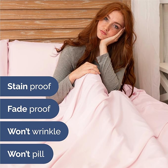 Split King Size 5 Piece Sheet Set - Comfy Breathable & Cooling Sheets - Hotel Luxury Bed Sheets for Women & Men - Deep Pockets, Easy-Fit, Soft & Wrinkle Free Sheets - Lavender Pink Oeko-Tex Bed Sheets