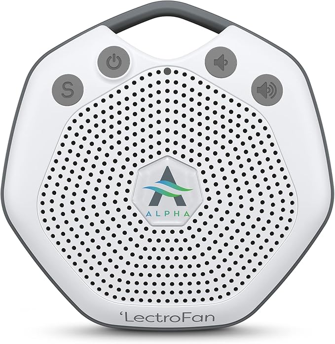 Adaptive Sound Technologies LectroFan Alpha - White Noise Machine to Support Restful Sleep - Blocks Ambient Sound - Built-in Lullabies - Convenient Clip Attachment - Portable Relaxation Support