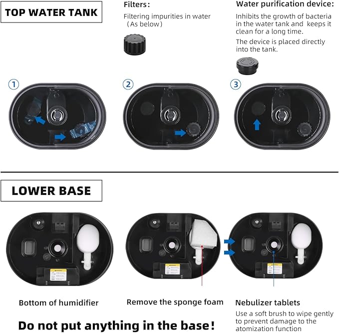 Coolfiqu 6L Humidifiers for Bedroom Large Room Home,Cool and Warm Humidifier for Baby and Plants Hot Mist Top Fill Desk Humidifier Oil Diffuser,Quiet,Auto Mode,360°Nozzle-Midnight Black(2026 Upgraded)