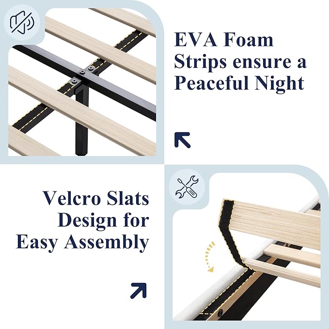 Allewie King Size Platform Bed Frame with Charging Station & Storage Headboard, Upholstered Velvet Wingback Design & USB Port, Strong Wooden Slats Support, No Box Spring Needed, Easy Assembly, White