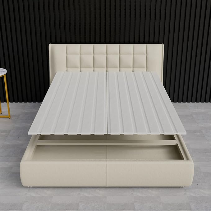 Treaton, 0.75-Inch Vertical Wooden Bunkie Board/Bed Slats, Full, Grey