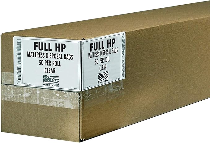 Aluf Plastics High Performance 2.5 Mil (eq) Clear Mattress Full Bag - 66" x 90" (Pack of 30)