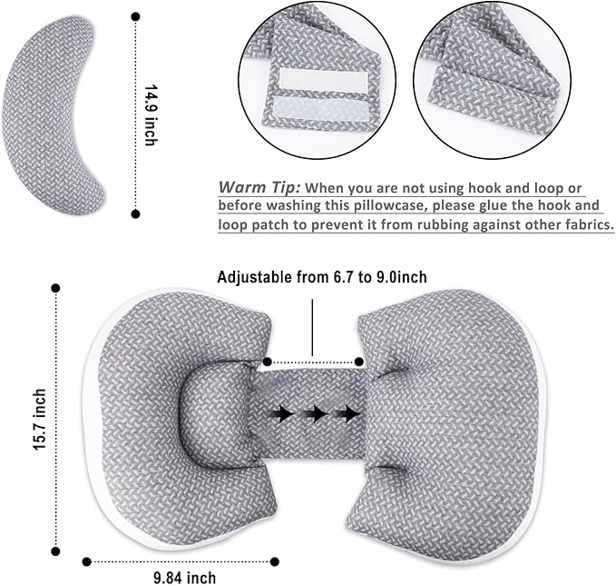 Chilling Home Pregnancy Pillow, Maternity Pillow for Pregnant Women, Pregnancy Pillows for Sleeping Portable, Pregnancy Wedge Pillow, Body Pillow Support for Back, Belly, Waist, Grey