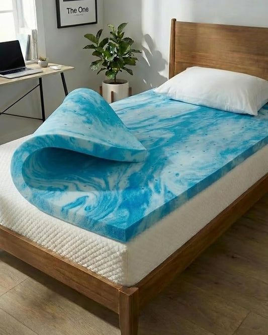 3 Inch Twin Memory Foam Mattress Topper - Cooling Gel Infused Bed Topper - Soft Ventilated Mattress Pad for Pressure Relief & Pain-Free Sleep - CertiPUR-US & Oeko-TEX