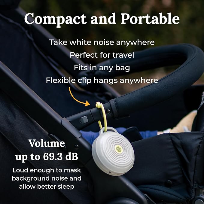 Yogasleep Hushh & Crush Resistant Travel Case, (2 Piece Set) Portable White Noise Sound Machine for Baby, 3 Soothing Natural Sounds, Noise Canceling for Sleep Aid, Office Privacy, & Meditation
