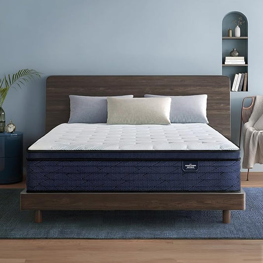 Coolvie 12 Inch Queen Mattress in a Box, Cooling Hybrid Mattress Queen Size with Latex & Memory Foam, Pocket Innerspring for Pressure Relief & Motion Isolation, Medium Firm, 100-Night Trial