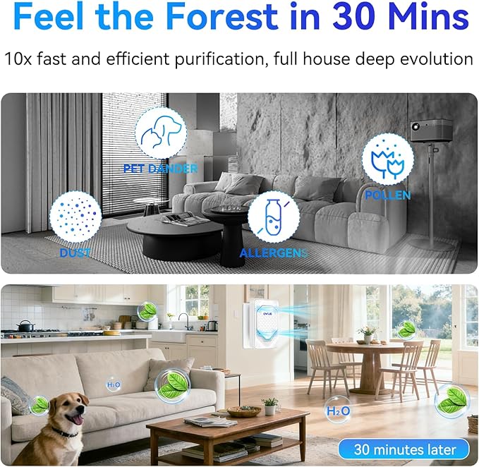 4Pack Plug in Air Ionizer, Negative Ion Air Purifier Plug In, Mini Filterless Air Freshener Quiet Air Cleaner Portable Air Purifiers Odors Smoke for Home Office, Bedroom