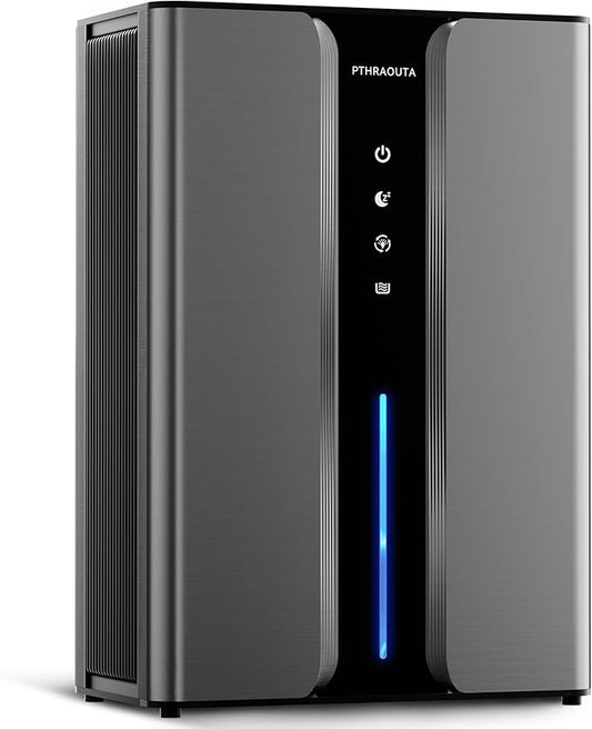 PTHRAOUTA Home Dehumidifier with Drain Hose, (950 sq.ft) 95oz Quiet dehumidifier for Bathroom Bedroom, with Air Reusable Filter Indoor deshumidificador for Basement RV Closet