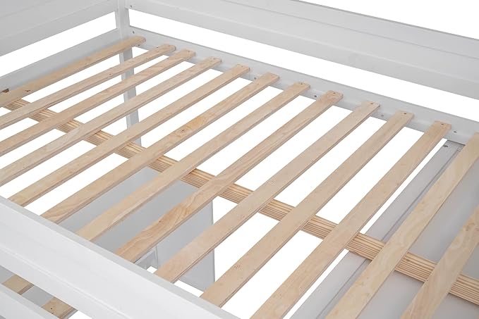 Modern Full Size Loft Bed with Wardrobes and 2-Drawer Desk with Cabinet,Multifunctional Wood Loft Bed for Bedroom,No Box Spring Required (White#Wardrobes, Full)