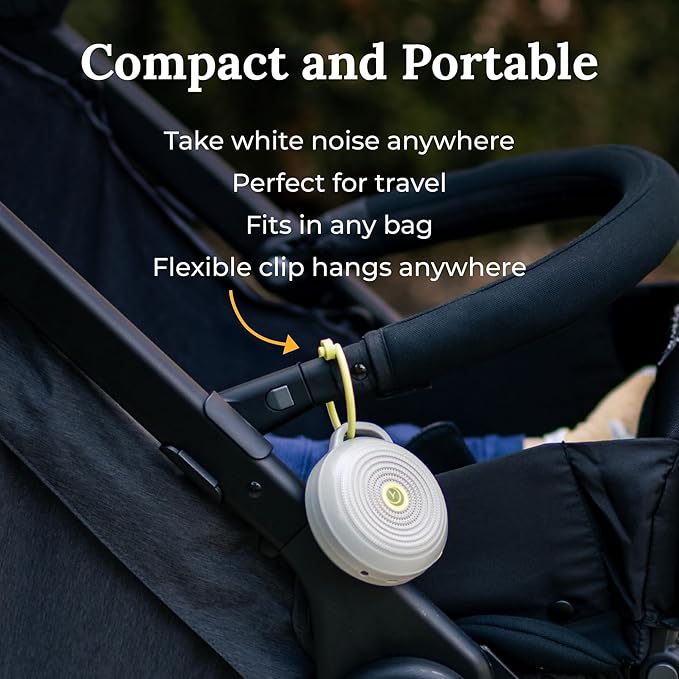 Yogasleep Hushh Portable White Noise Sound Machine for Baby - 2 Pack - 3 Natural Sounds with Volume Control, Compact Size, Noise Canceling for Sleep Aid, Office Privacy, & Meditation, Registry Gift