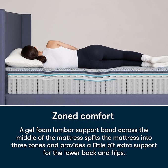 Serta Five Star Mattress Tranquility 12-Inch Firm– Queen– Zoned Support, Pressure Relief, Cooling– Bed-in-a-Box – Ideal for Back & Stomach Sleepers – 100 Night Trial, 10-Year Limited Warranty