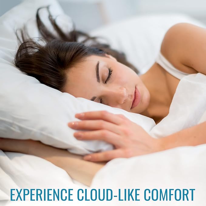 DMI Cooling Hypoallergenic Fiber Filled Pillow, Machine Washable, 20" x 26”, Polyester Fill, Hotel-Grade, Made in USA
