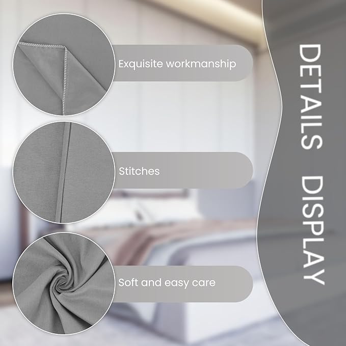EVOLIVE Ultra Soft Microfiber Body Pillow Cover/Pillowcases 21"x54" with Hidden Zipper Closure (21"x54" Body Pillow Cover, Charcoal Grey) (Pack of 2)