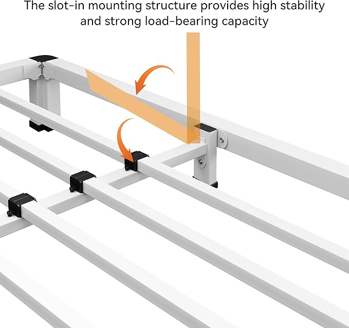 NKZ King Platform Bed Frame 4 Inch, Heavy Duty Metal Low Profile Bed Frame with Round Corner Legs, 3500lbs Weight Capacity Reinforced Frame, No Box Spring Needed，Noise-Free, Easy Assembly