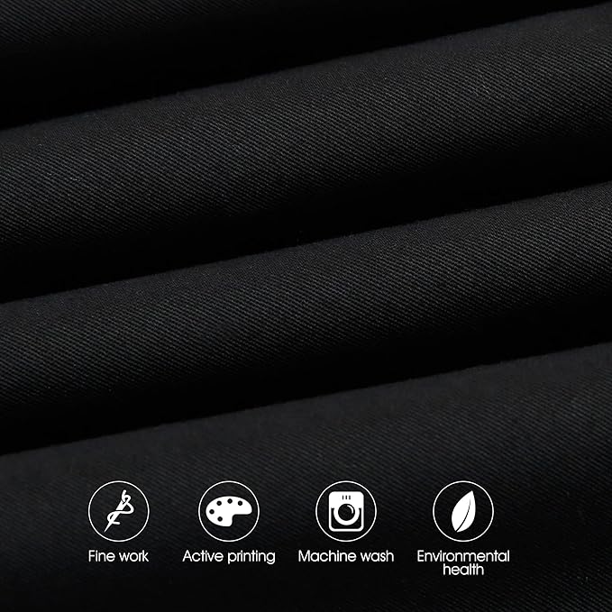 Cotton Pillow Protectors/Cases Queen Size with Zipper 4 Pack Black Color,Cooling & Breathable Bed Pillow Protectors Set of 4 Pillow Cases Cover (Queen Size 20" x 30")
