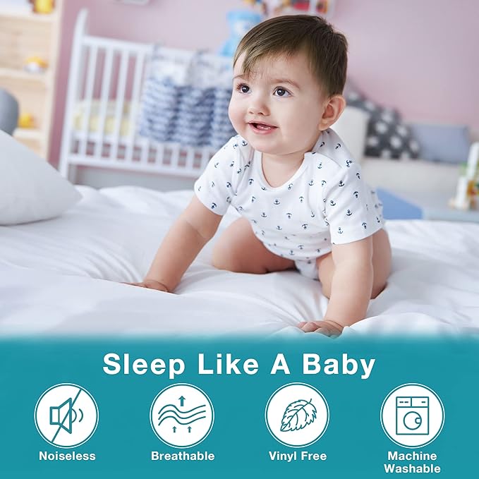 Lunsing Soft 2 Pack Twin XL Size Waterproof Mattress Protector with 6-16 Inches Deep Pocket, White