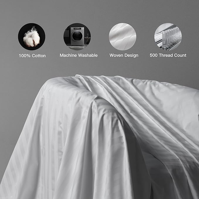 Hotel Grand Luxury Feather Down Pillows Standard Size Set of 2 Pack Hypoallergenic Medium Firm Pillows 100% Cotton Breathable Sleeping Pillows for Back/Side Sleepers Bed Pillows,20" X26"(2 Pack)