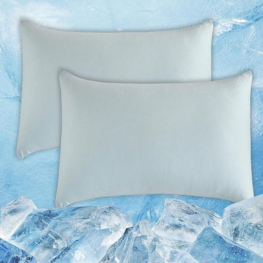CHOSHOME Cooling Pillow Cases Zipper Pillow Covers Q-Max > 0.45 Zippered Pillowcases for Hot Sleepers, Soft, Breathable, Skin-Friendly, 2 Pack (Queen, 20"x30", Ice Blue)