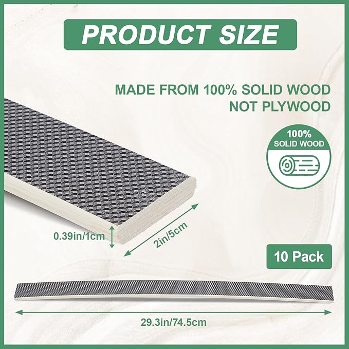 Sintuff 10 Pack Wooden Slats Bed Slats Replacement for Twin, Full, Queen Size Slatted Metal Bed Frame Sofa Under Mattress Support Foundation Platform Repair Parts, Easy Assembly, 29.3" x 0.39" x 2"