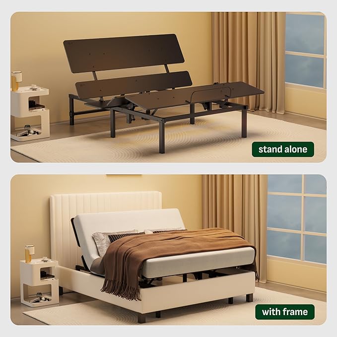 Softa Queen Adjustable Bed Frame with 10" Gel Memory Foam Mattress, Synchronized Head & Foot Lift, Electric Bed Base with Remote Control, 900 LBS Capacity, Whisper Quiet Motor, CertiPUR-US Certified