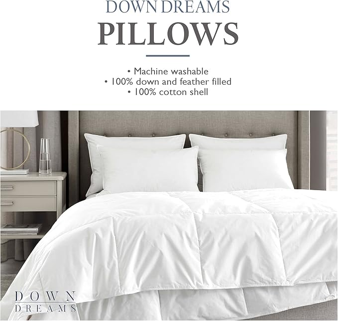 Down Dreams Manchester Mills Classic Pillows - Queen/Firm Support 2-Pack