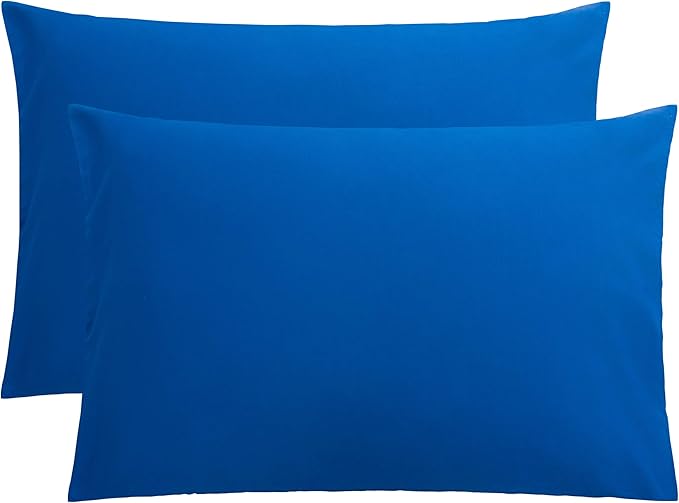 FLXXIE Pillow Cases Queen, Soft Microfiber Pillow Covers with Envelope Closure, Wrinkle Resistant Pillowcases, 2 Piece Set, 20x30, Royal Blue