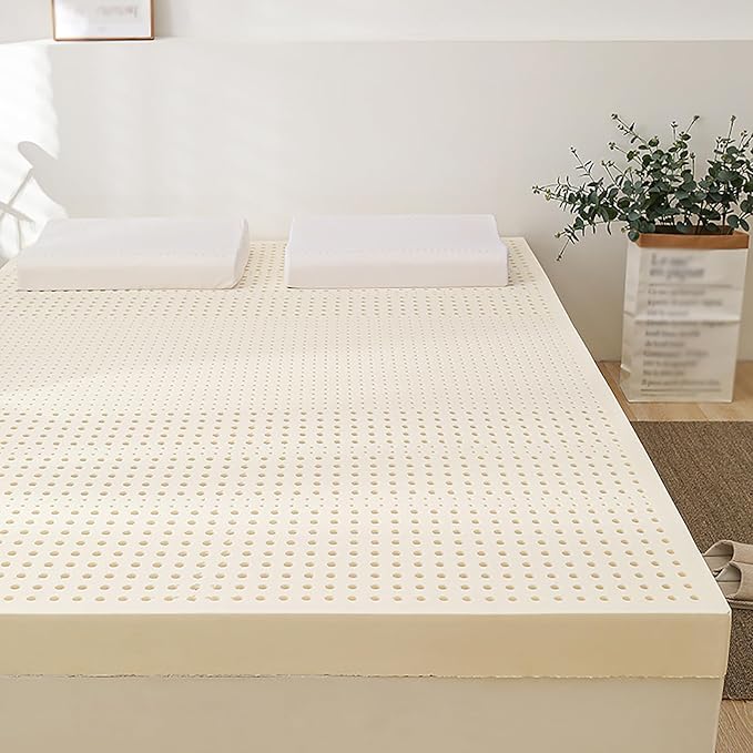 Natural Latex Mattress, 1/2/3/4In Medium Soft Organic Mattress Foldable Floor Sleeping Bed,Full,54x75x2in