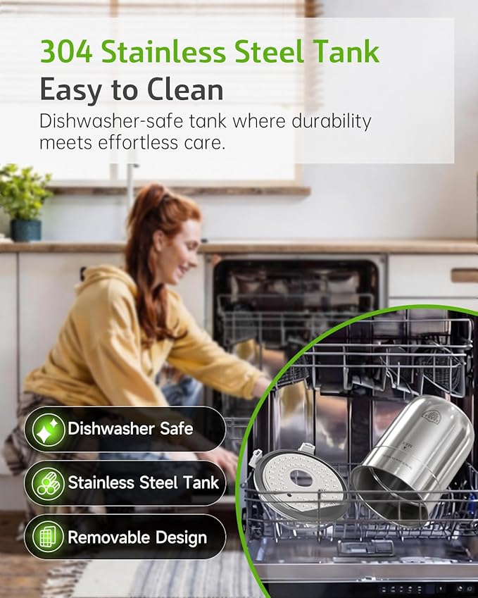 Stainless Steel Humidifier for Bedroom, Warm Mist Steam Humidifier 4L with Self-Cleaning Mode, Easy Clean Dishwasher Safe Humidifiers for Large room Living Room Home Office, Tip-Over Protection, White