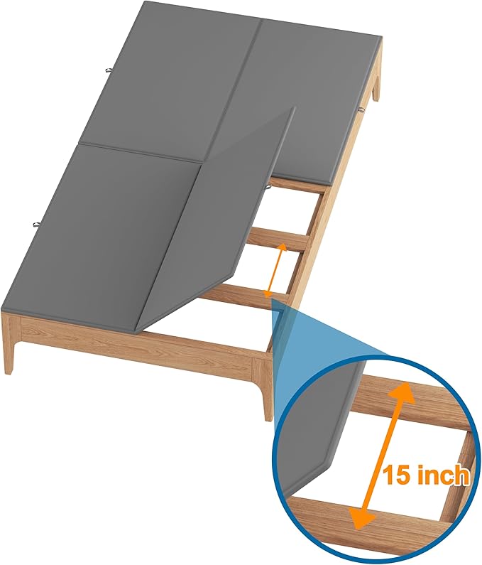 Metal-Frame-Bunkie-Board-Twin-Size (38"X75") for Under-Mattress-Support - Heavy Duty Bed Board Design,Folding, Noise Free, No Sagging