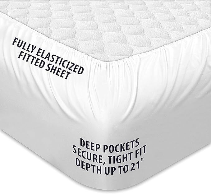 COONP Twin Mattress Topper, Extra Thick Pillowtop, Cooling Plush Mattress Pad Cover Cotton Top Bed Topper Protector with 8-21 Inch Deep Pocket