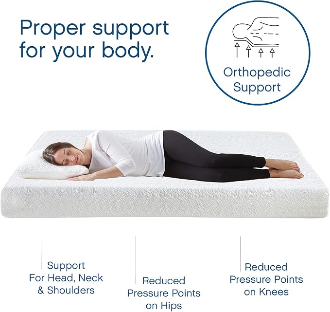 COOL GEL Memory Foam 10-Inch Mattress, CertiPUR-US Certified, Mattress in a Box, King, White